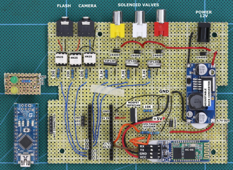 dropControllBT PerfBoard Layout